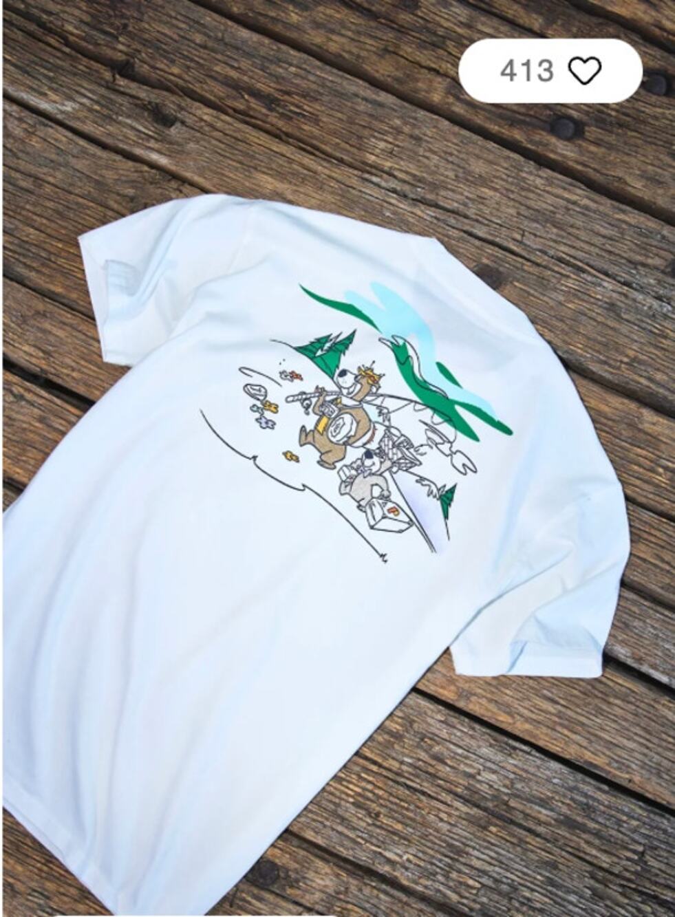 Urban Outfitters Parks Project X Yogi Bear Graphic Tee Shirt Medium NEW